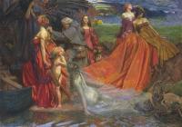 John Byam Liston Shaw - Liston Now is Pilgrim Fair Autumn's Charge